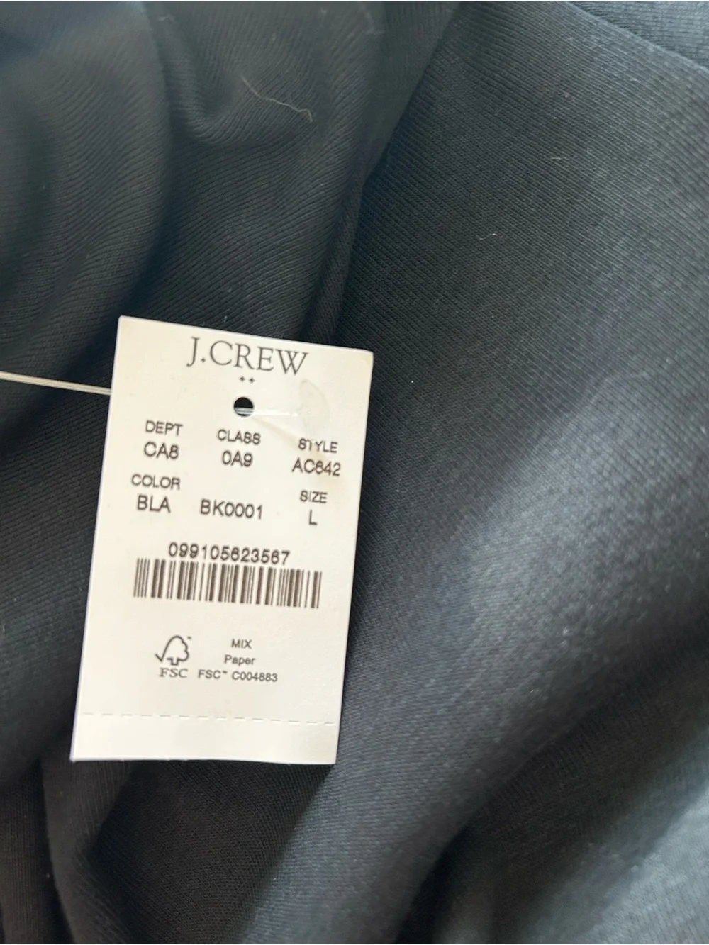 Women’s J. Crew Black Long-Sleeve Turtleneck Top